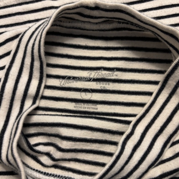 Mock Neck Stripe Tank with Shirt tail - Picture 4 of 4